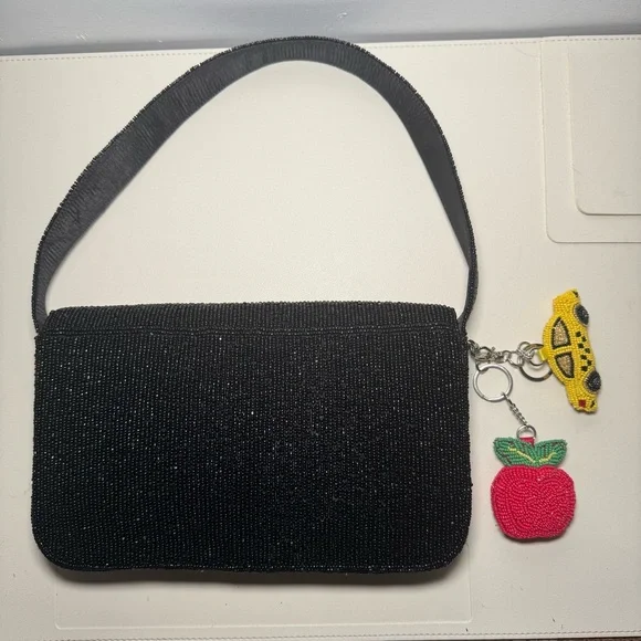 Black Beaded NYC Skyline Handbag (NWOT) - Picture 4 of 6